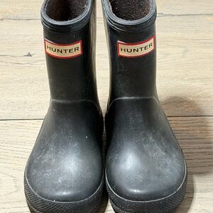 Hunter Kids Black Rain Boots toddler size US 7